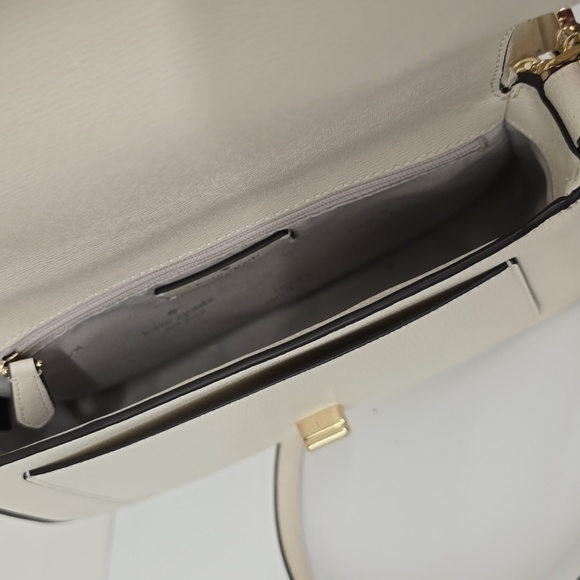 NEW Kate Spade Phoebe Embroidered Straw Flap Crossbody Shoulder Bag, Meringue - Picture 9 of 12